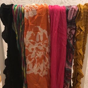 Lot of SIX scarves